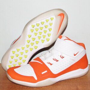 Nike Force Savage Turf  Mid Football Shoes Mens 14 White Orange